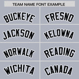 Custom Silver Black and White Raglan Sleeves Authentic Baseball Jersey