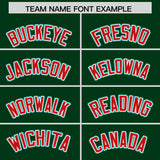 Custom Green Aqua and Red Raglan Sleeves Authentic Baseball Jersey