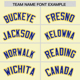 Custom Cream Gold and Royal Raglan Sleeves Authentic Baseball Jersey