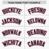 Custom White Red and Navy Raglan Sleeves Authentic Baseball Jersey