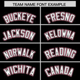 Custom Black Light Pink and White Raglan Sleeves Authentic Baseball Jersey