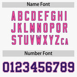 Custom White Pink and Purple Raglan Sleeves Authentic Baseball Jersey