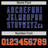 Custom Black Orange and Royal Raglan Sleeves Authentic Baseball Jersey