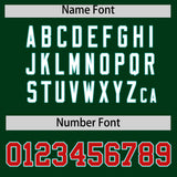 Custom Green Aqua and Red Raglan Sleeves Authentic Baseball Jersey