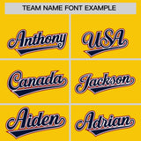 Custom Gold Crimson and Navy Raglan Sleeves Authentic Baseball Jersey