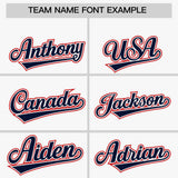 Custom White Red and Navy Raglan Sleeves Authentic Baseball Jersey