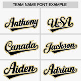 Custom White Old Gold and Black Raglan Sleeves Authentic Baseball Jersey