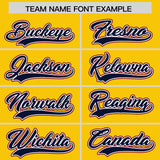 Custom Gold Crimson and Navy Raglan Sleeves Authentic Baseball Jersey