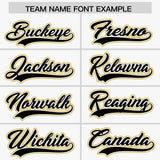 Custom White Old Gold and Black Raglan Sleeves Authentic Baseball Jersey