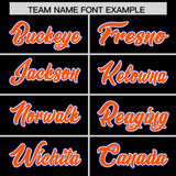 Custom Black Orange and Royal Raglan Sleeves Authentic Baseball Jersey