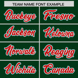 Custom Green Aqua and Red Raglan Sleeves Authentic Baseball Jersey