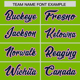 Custom Neon Green Navy and Pink Raglan Sleeves Authentic Baseball Jersey