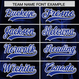 Custom Black Fumes Graffiti Pattern Authentic Baseball Jersey