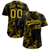 Custom Black Fumes Graffiti Pattern Authentic Baseball Jersey