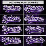 Custom Black Fumes Graffiti Pattern Authentic Baseball Jersey