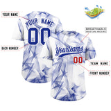 Custom White Fumes Graffiti Pattern Authentic Baseball Jersey