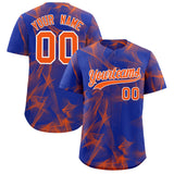 Custom Royal Fumes Graffiti Pattern Authentic Baseball Jersey