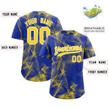Custom Royal Fumes Graffiti Pattern Authentic Baseball Jersey
