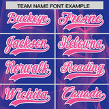 Custom Royal Fumes Graffiti Pattern Authentic Baseball Jersey