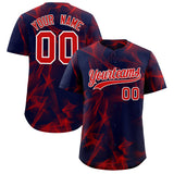 Custom Navy Fumes Graffiti Pattern Authentic Baseball Jersey