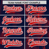 Custom Navy Fumes Graffiti Pattern Authentic Baseball Jersey