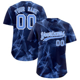 Custom Navy Fumes Graffiti Pattern Authentic Baseball Jersey
