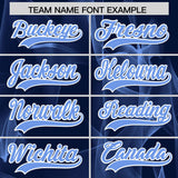 Custom Navy Fumes Graffiti Pattern Authentic Baseball Jersey