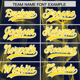 Custom Navy Fumes Graffiti Pattern Authentic Baseball Jersey