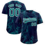 Custom Navy Fumes Graffiti Pattern Authentic Baseball Jersey