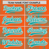 Custom Orange Fumes Graffiti Pattern Authentic Baseball Jersey