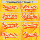 Custom Gold Fumes Graffiti Pattern Authentic Baseball Jersey