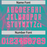 Custom Aqua Fumes Graffiti Pattern Authentic Baseball Jersey