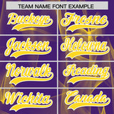 Custom Purple Fumes Graffiti Pattern Authentic Baseball Jersey