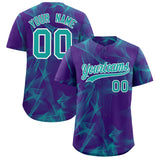 Custom Purple Fumes Graffiti Pattern Authentic Baseball Jersey