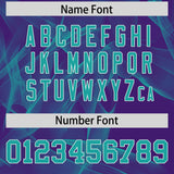 Custom Purple Fumes Graffiti Pattern Authentic Baseball Jersey