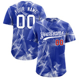 Custom Royal Fumes Graffiti Pattern Authentic Baseball Jersey