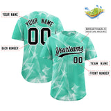 Custom Bright Green Fumes Graffiti Pattern Authentic Baseball Jersey