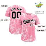 Custom Light Pink Fumes Graffiti Pattern Authentic Baseball Jersey