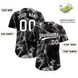 Custom Black Fumes Graffiti Pattern Authentic Baseball Jersey
