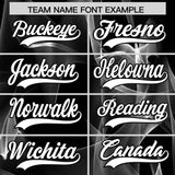 Custom Black Fumes Graffiti Pattern Authentic Baseball Jersey