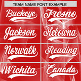 Custom Red Fumes Graffiti Pattern Authentic Baseball Jersey