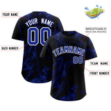 Custom Black Fumes Graffiti Pattern Authentic Baseball Jersey