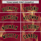 Custom Crimson Fumes Graffiti Pattern Authentic Baseball Jersey