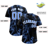 Custom Black Fumes Graffiti Pattern Authentic Baseball Jersey