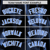 Custom Black Fumes Graffiti Pattern Authentic Baseball Jersey