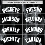 Custom Black Fumes Graffiti Pattern Authentic Baseball Jersey