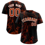 Custom Black Fumes Graffiti Pattern Authentic Baseball Jersey