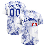 Custom White Fumes Graffiti Pattern Authentic Baseball Jersey