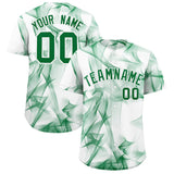 Custom White Fumes Graffiti Pattern Authentic Baseball Jersey