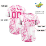 Custom White Fumes Graffiti Pattern Authentic Baseball Jersey